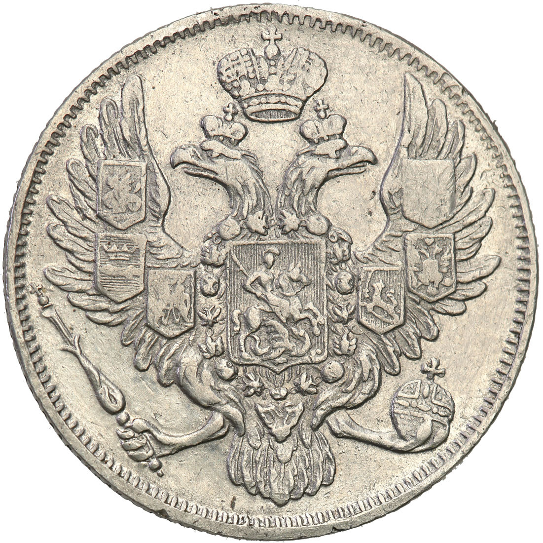 Rosja. Mikołaj l. 3 ruble 1844, Petersburg - Platyna